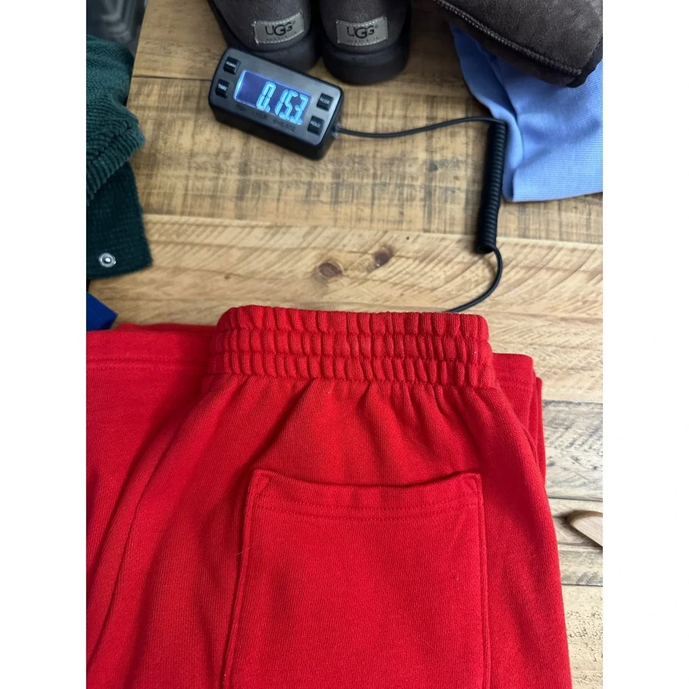 Victoria's Secret PINK Red Wide Leg Pintuck‎ Fleece Sweatpants Womens Small - Picture 8 of 8